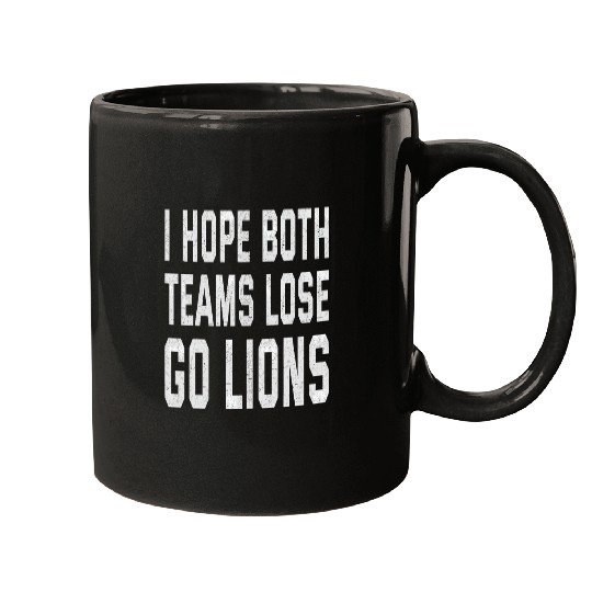 Lion Pet I Hope Both Teams Lose Go Lion 3 Mugs