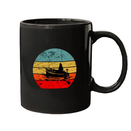 Fishing Fun Boat Retro vintages Sunset Finest Fisherman Trip Mugs