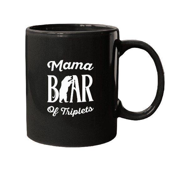 Bear Pet Mama Bear Triplets New Mom 3 Kids Mothers Day Christmas Mugs