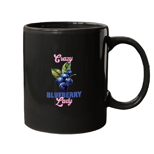 crazys Blueberry Lady Blueberries Fruit Berry Garden Mugs