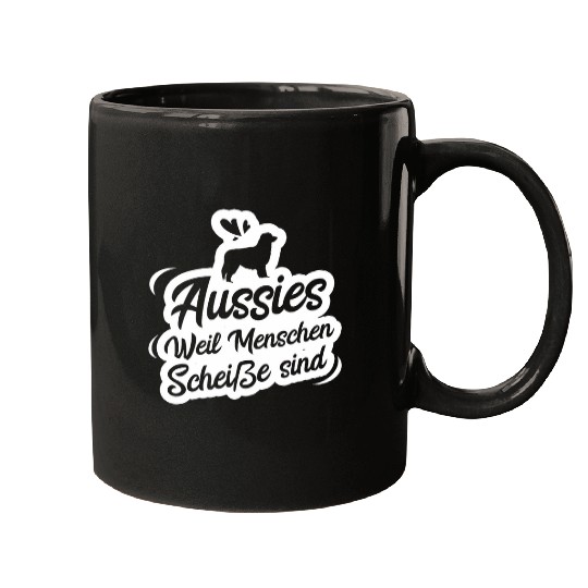 Aussie Funny Australian Shepherd People Gift Mugs