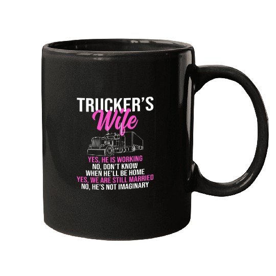 Proud Truckers Wife For Long Haul Truck Driver Load 5 Mugs