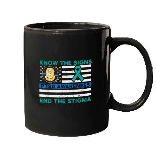 Police Job PTSD Awareness Law Enforcement Mental Health Support Mugs