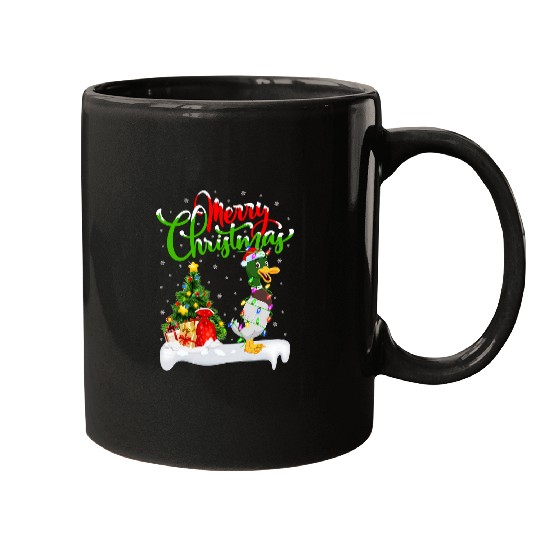 Duck Pet Bird Lover xmass Lighting Duck Christmas 071 Mugs