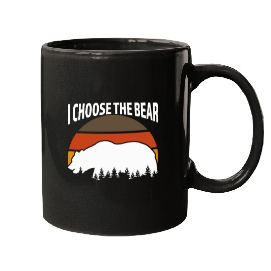 Bear Pet I Choose The Bear Woman In Woods Strange Man Or Bear Forest Mugs