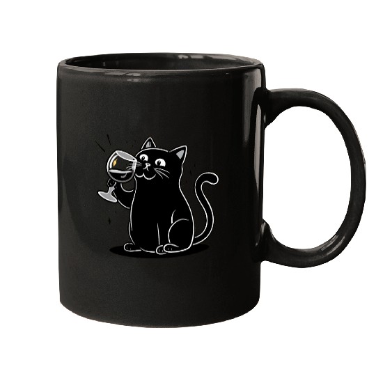 Wines Fun Sip Meow Hiss Cat Wines Lovers Housewarming Mugs