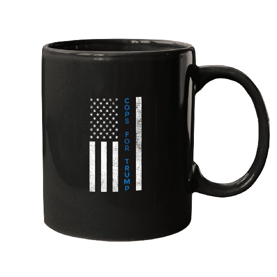 Cops For Trump Police Thin Blue Line Flag Pro Trump Gift Mugs
