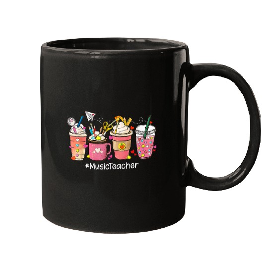 Coffee Fun CF Coffee Cute Coffee Latte Music Teacher Valentines Day Mugs