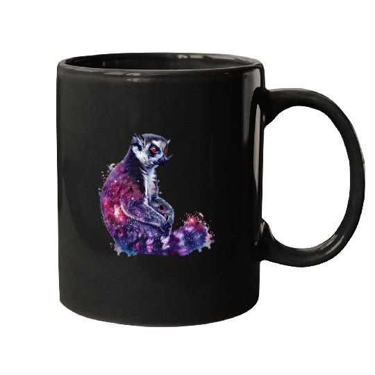 Lemur Pet Madagascar Monkey Artwork Drawing Wildlife Animal Art Mugs