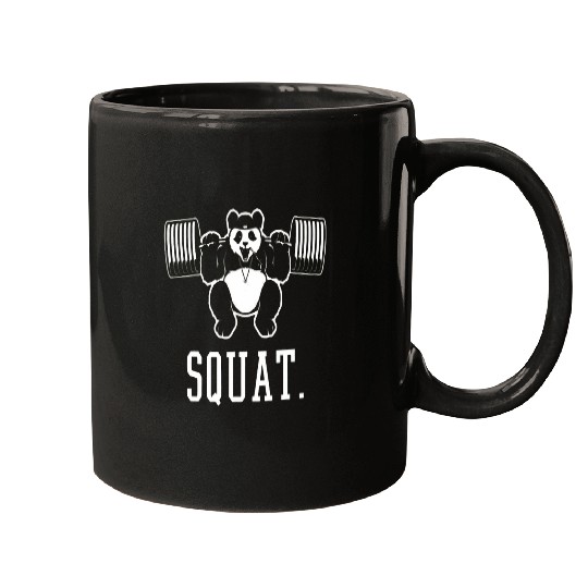 Panda Pet Squat Panda Weightlifting Bodybuilding Workout Muscle Gym Mugs