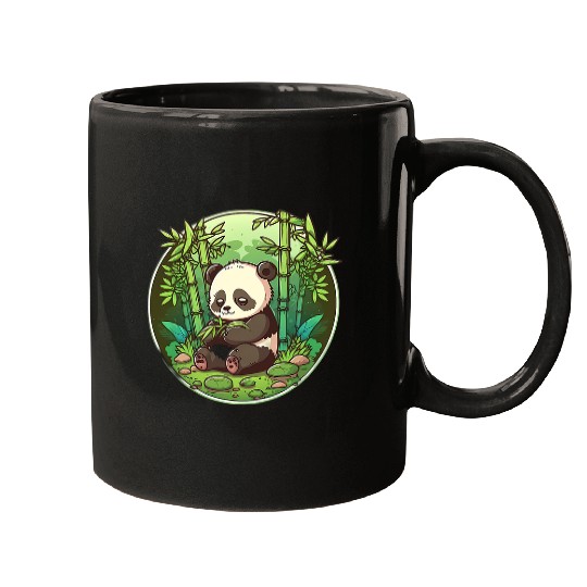Panda Pet Adventure Cute and Curious in Bamboo Forest China Mugs