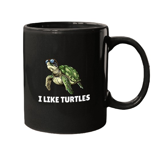 Turtle Pet Earth Day I like Turtles Mugs