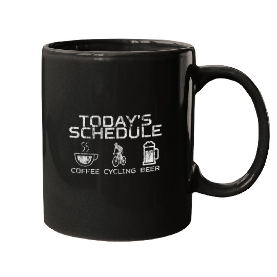 Beer Fun Todays Schedule Coffee Cycling Beer Mugs