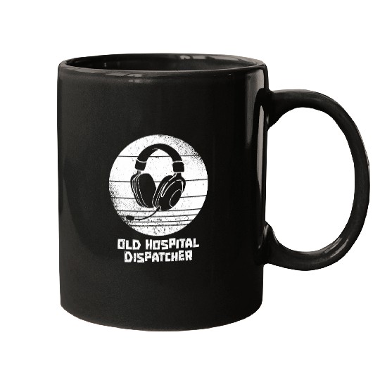 Emergency Headset Yellow Police Thin Gold Line Dispatcher Mugs