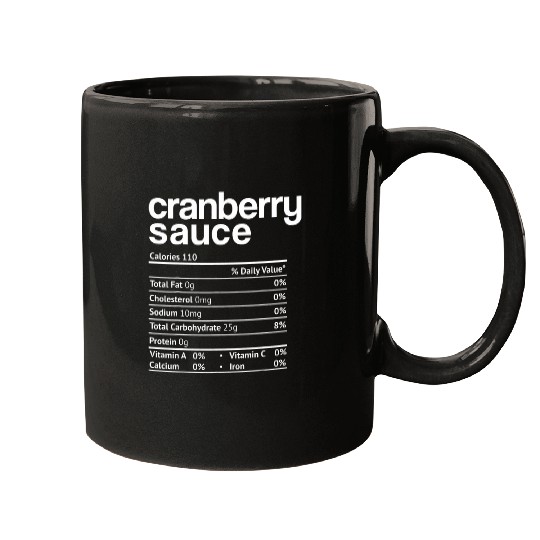 Cranberry Sauce Nutrition Funny Thanksgiving Christmas food Mugs