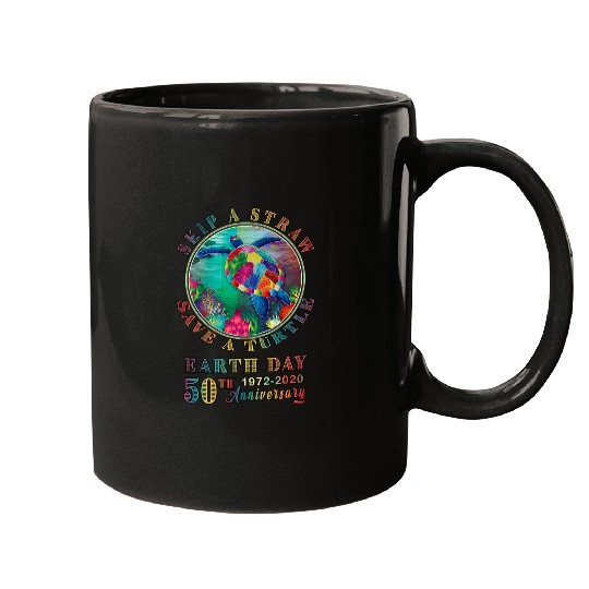 Turtle Pet Earth Day 50th Anniversary Save The Tribal Sea Turtle Kids Mugs
