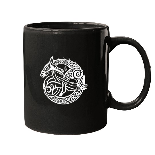 Fenrir Celtic Knot Viking Inspired Mugs