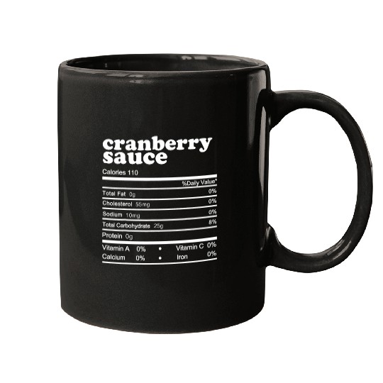 Cranberry Sauce Nutrition Facts Thanksgiving Nutrition Mugs