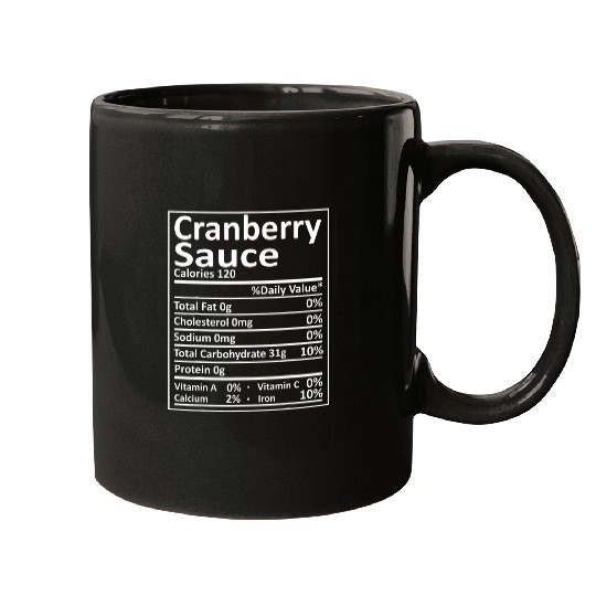 Cranberry Sauce Nutrition Thanksgiving Food Facts xmass Gifts Mugs