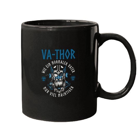 Mens Vathor Cool Saying Fathers Day Fathers Day Gift Viking 3 Mugs