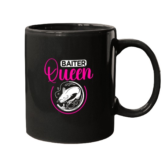 Catfish Fishing Baiter Queen Fisherman Catfishing Mugs