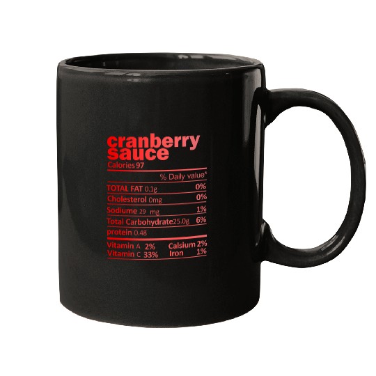 Cranberry Sauce Nutrition Facts Thanksgiving Christmas gift Mugs