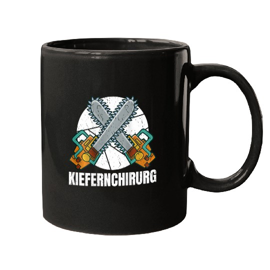Mens Backprint jaw surgeon forest workers and lumberjacks 2 Mugs