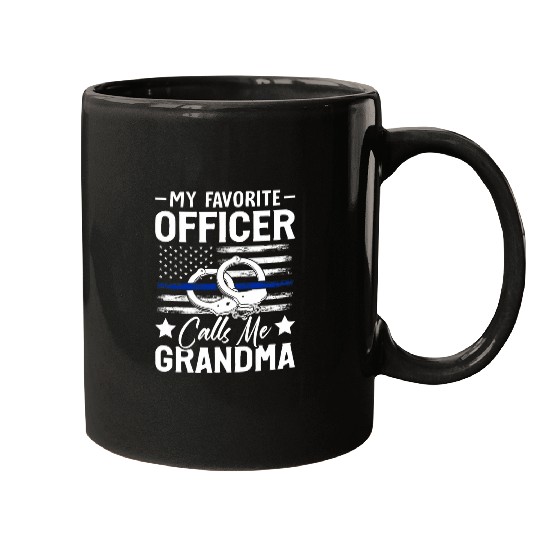 Favorite Officer Grandma Police Officer Law Enforcement Mugs