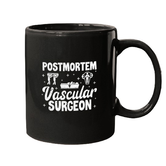 Postmortem Vascular Surgeon Mortician Embalmer Coffin Grunge Mugs