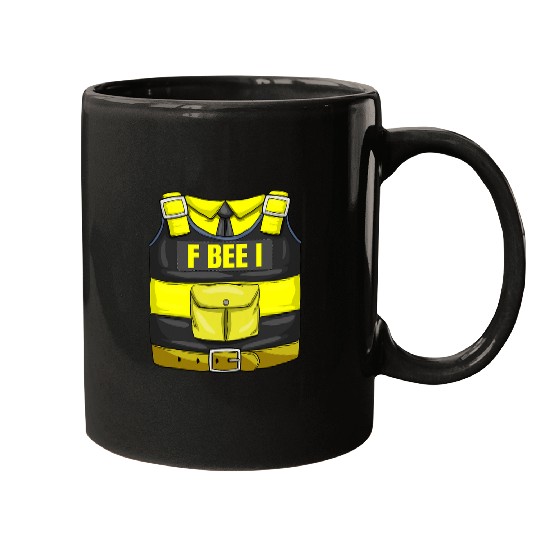 Funny FBI Bee Police Beekeeper Honey Bees Officer Costume Mugs