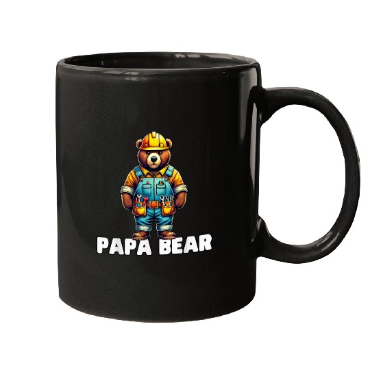 Bear Pet Papa Bear Daddy Funny Father Day Design Mugs