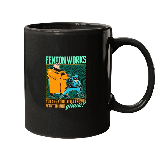 Danny Phantom Fenton Works Retro Box Want To Hunt Ghosts Mugs
