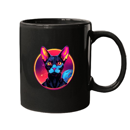 Oriental Shorthair Cat Astronaut Funny Cosmic Space Cats Mugs