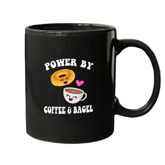 Coffee Fun Bagel Breakfast Brunch Bagel Day Food Lovers Mugs