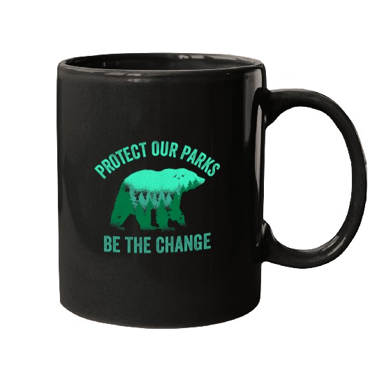 Bear Pet Protect Our Parks Be The Change Mountain Outdoor Bear 2 Mugs