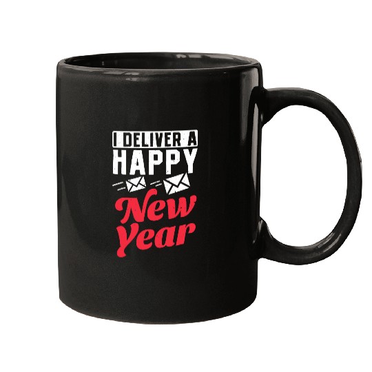 Postal Worker Mailman I Deliver A Happy New Year Mugs