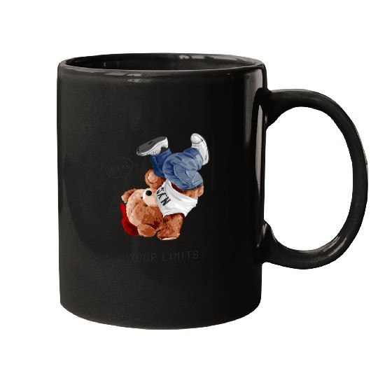 Bear Pet Break Your Limit Cool Teddy Bear Breakdancing Hip Hop Music Mugs