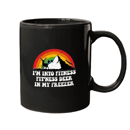 Fitness Deer in my Freezer Rainbow Deer s Deer Hunting Mugs