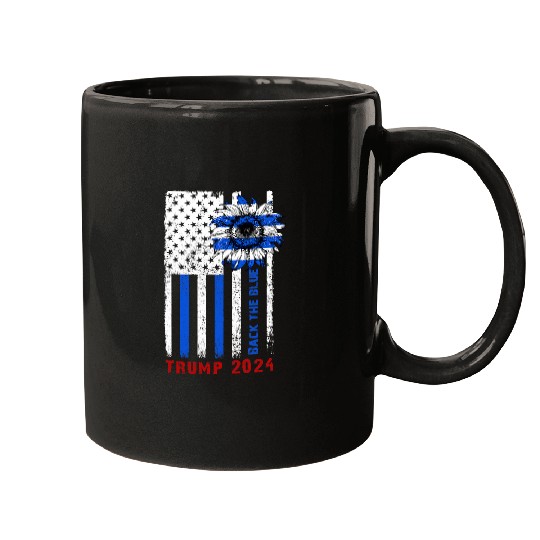 Police Job Back The BluePolice Women Support Trump 0014 Mugs