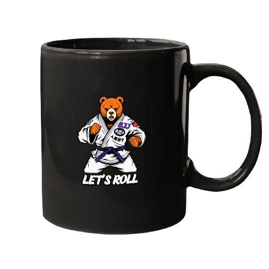 Bear Pet Brazilian Jiu Jitsu Bear Let s Roll Bear Mugs