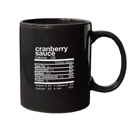 Cranberry Sauce Nutrition Matching Family Thanksgiving Mugs