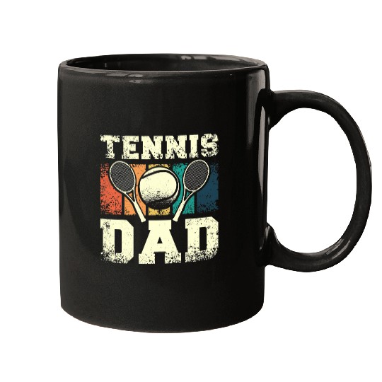 Mens Fathers Day Daddy Tennis Dad Mugs