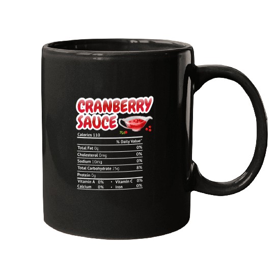 Cranberry Sauce Nutrition Funny Thanksgiving Christmas Mugs