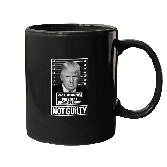 Donald Trump Police Mugshot Photo Not Guilty 4547 President 1 Mugs