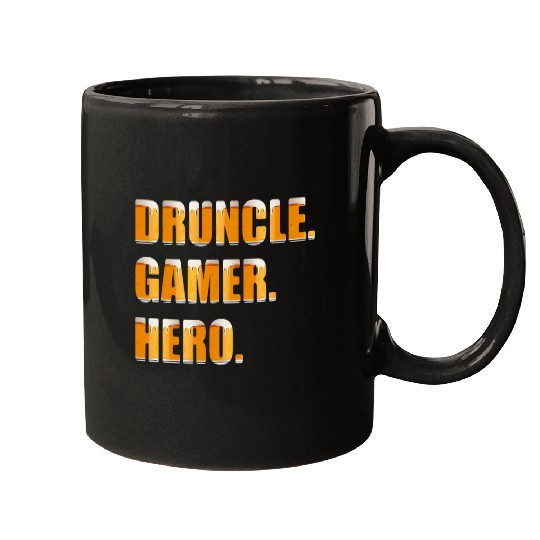 Beer Fun Druncle Gamer Hero Beer Drinker Uncle 1 Mugs