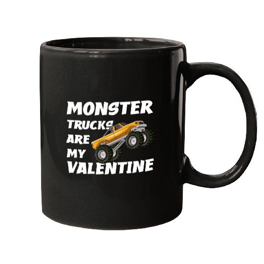 Monster Truck Valentines Day Rally Funny Loads of Love Mugs
