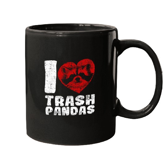 Raccoon Pet I Love Trash Panda Racoon Mugs