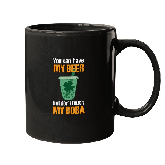 Beer Fun Boba Tea St Patrick s Day Bubble Milk Tea Beer Lover Mugs
