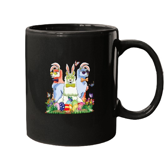 Easter Bunny Womens Easter Llama Egg Hunt Outfit Girls Teen Mugs
