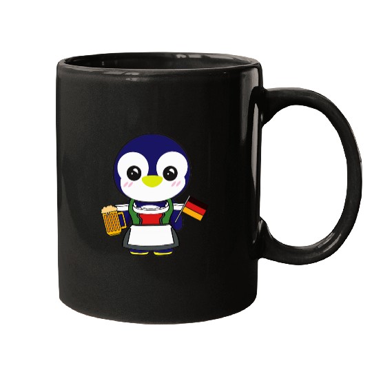 Penguin Pet German Kawaii Penguin Oktoberfest Germany Pride Woman 1 Mugs